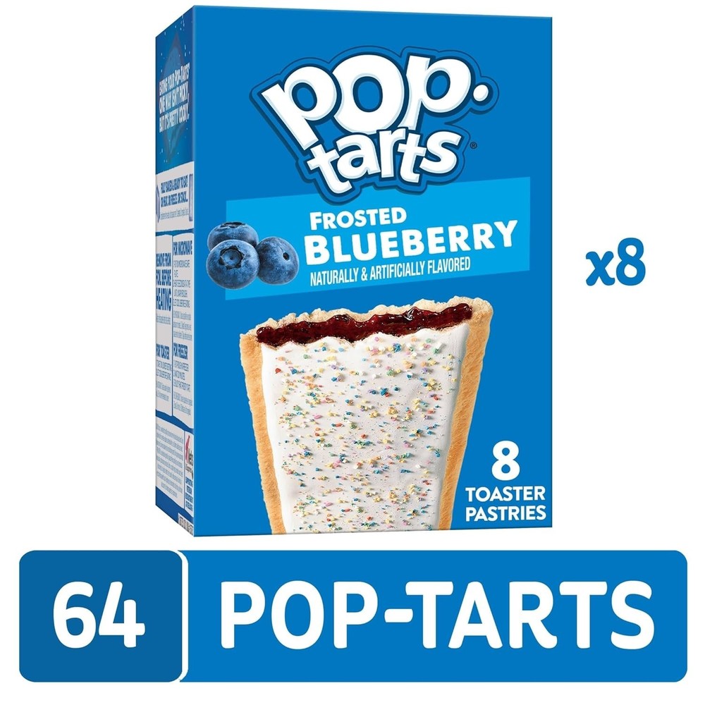 Frosted Blueberry Pastry Pack, Breakfast Foods, Snacks