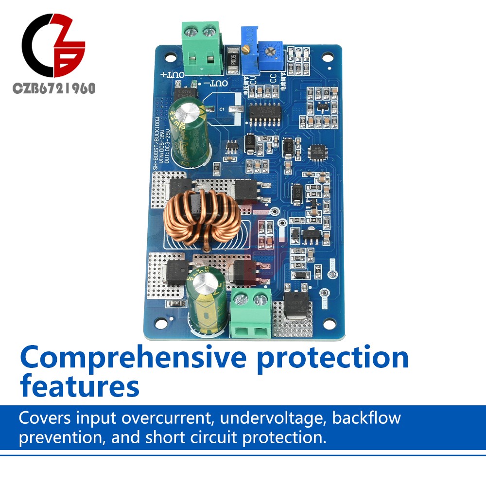 5-35V 10A DC-DC Auto Boost Buck Module CC-CV Battery Charging LED Driver Module