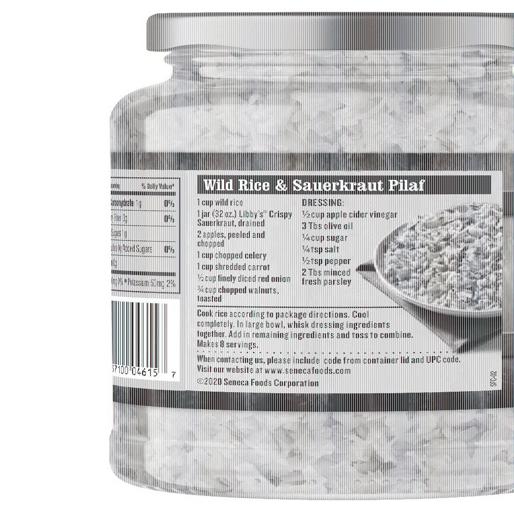(12 pack) Crispy Sauerkraut, 32 oz Jar