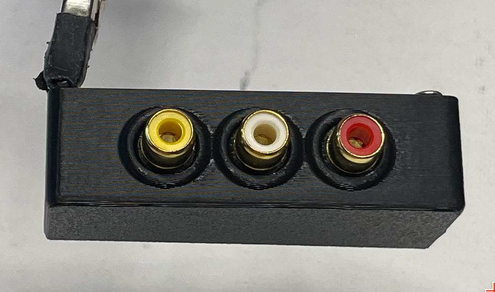Intellivision composite video mod brd & back panel NO DRILL installation service