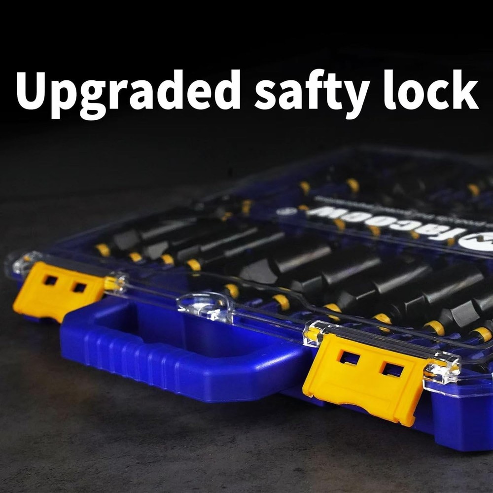 55PCS Magnetic Deep Impact Nut Driver Set with Storage Box and Extensions