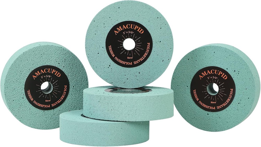 Elastic Polyurethane Buffing Wheels 3 Inch 2000 Grit Mirror Polished