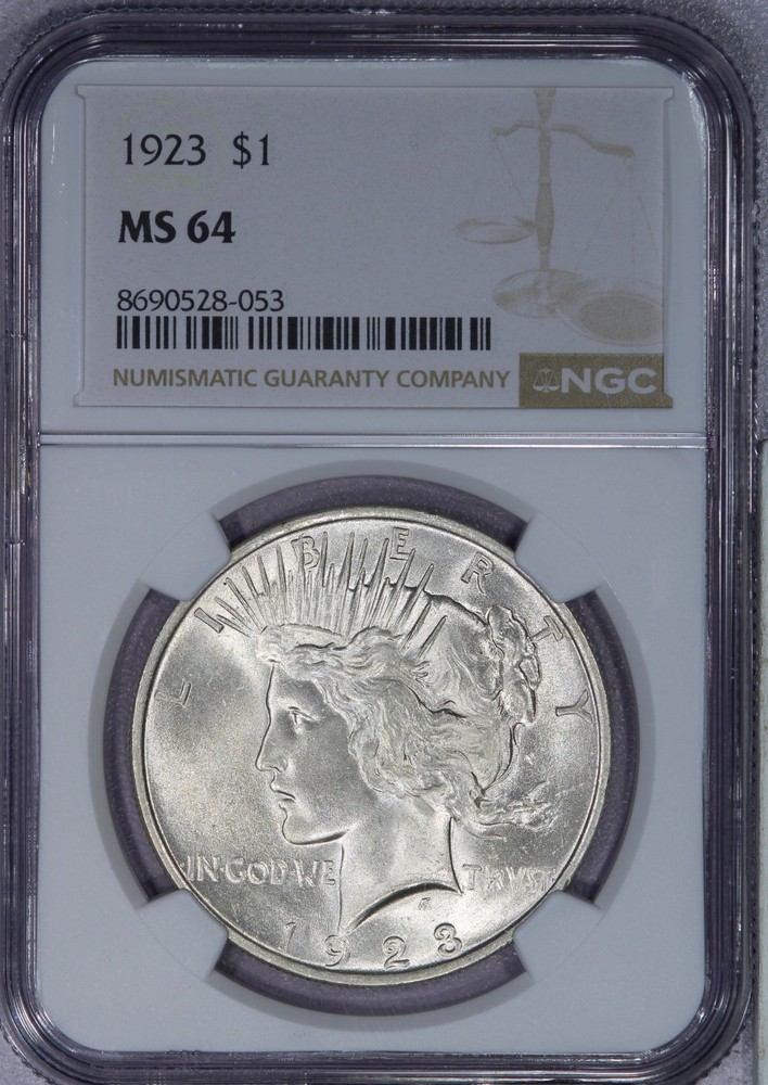 1923 Peace Dollar $1 NGC MS64