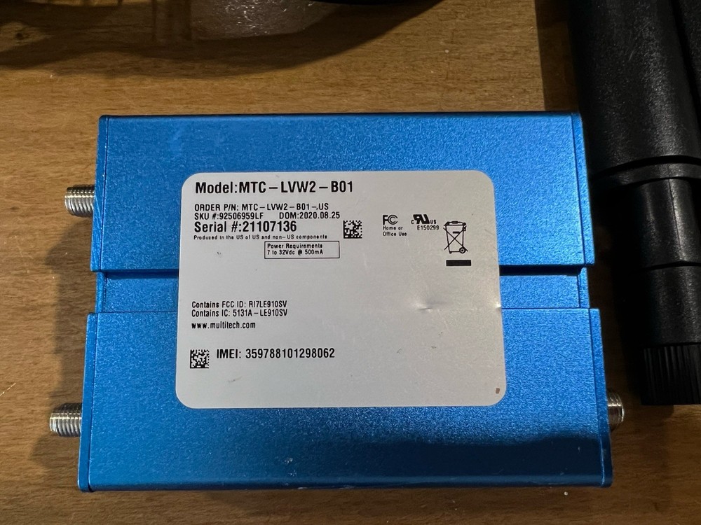 MULTITECH MTC-LVW2-B01-US CELLULAR MODEM EXTERNAL ANTENNA