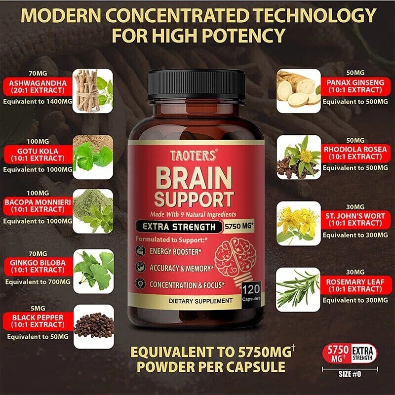 Balanced Mind Brain Booster Supplement, Support Memory and Focus