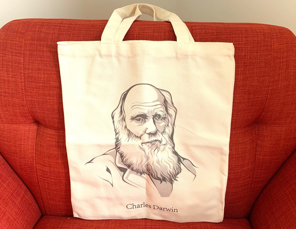 Charles Darwin Cotton Canvas Tote Bag