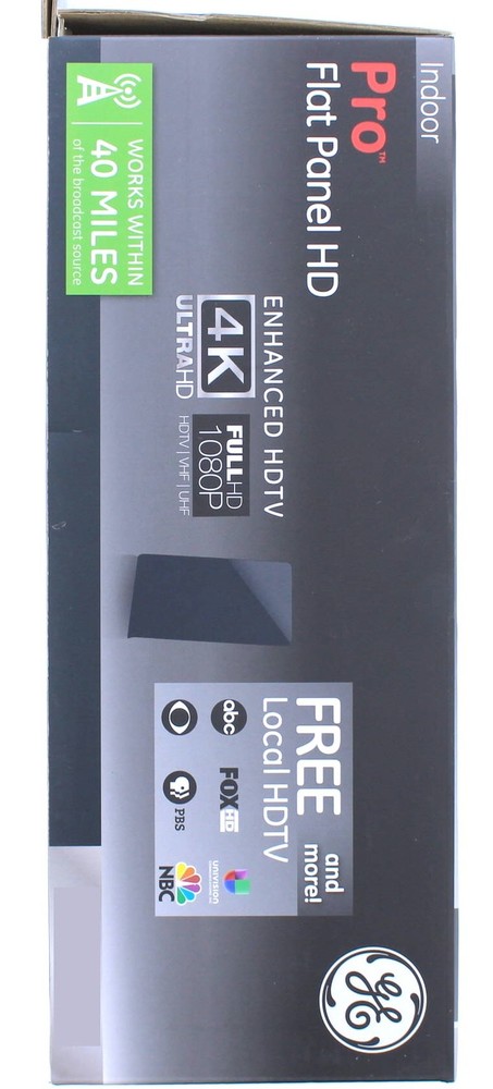 GE Indoor Pro Flat Panel HD Antenna