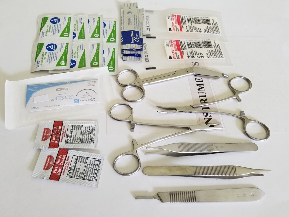 Surgical Suture Kit Basic First Aid Set Suture Emergency Trauma Survival Pack