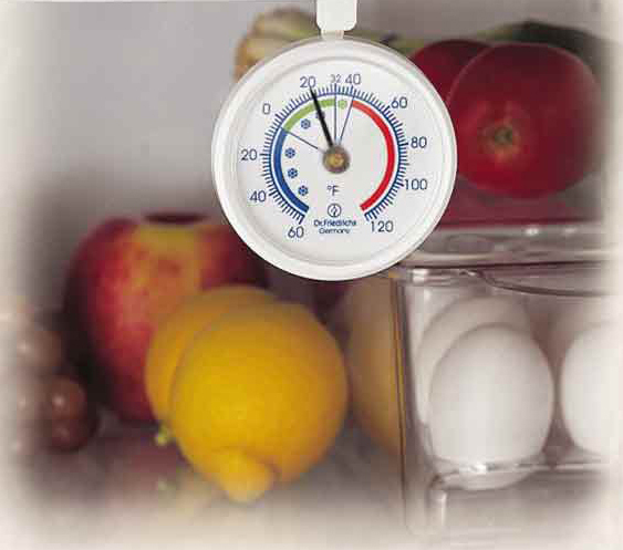 Freezer - Refrigerator - Cooler Thermometer 2.75 in. Diameter with Hanging Hook