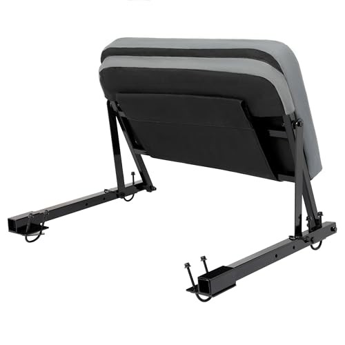 ATV Universal Backrest Adjustable Foldable Seat Back Cushion Bench Kit Black