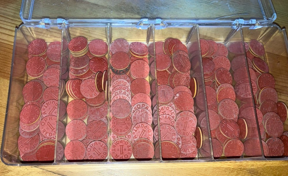 WWII OPA Token Lot 300 Pieces Red