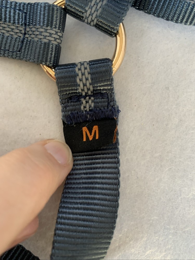 BARKLESS Soft Dog Head Collar, Padded No Pull Head Halter Size Medium Grey