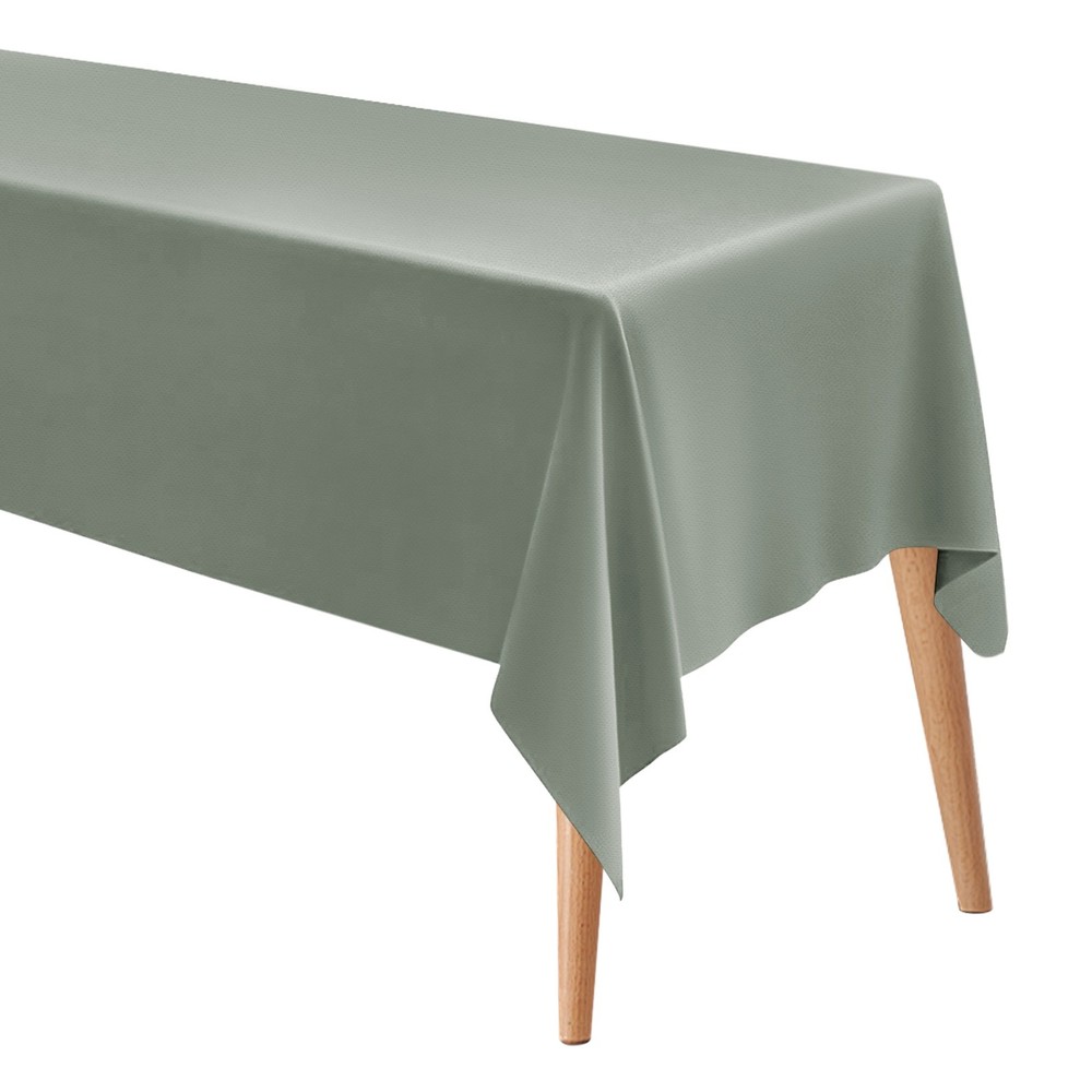 140x220cm Rectangle Tablecloth, Thickened Polyester Table Cloth Gray