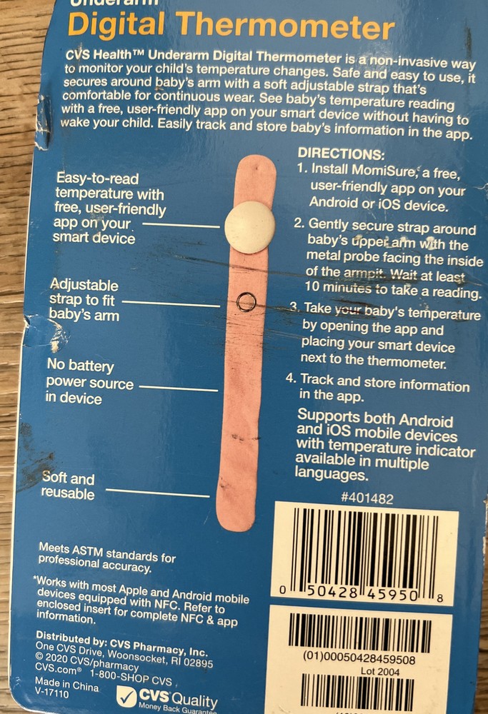 Underarm Digital Thermometer DAMAGED PACK