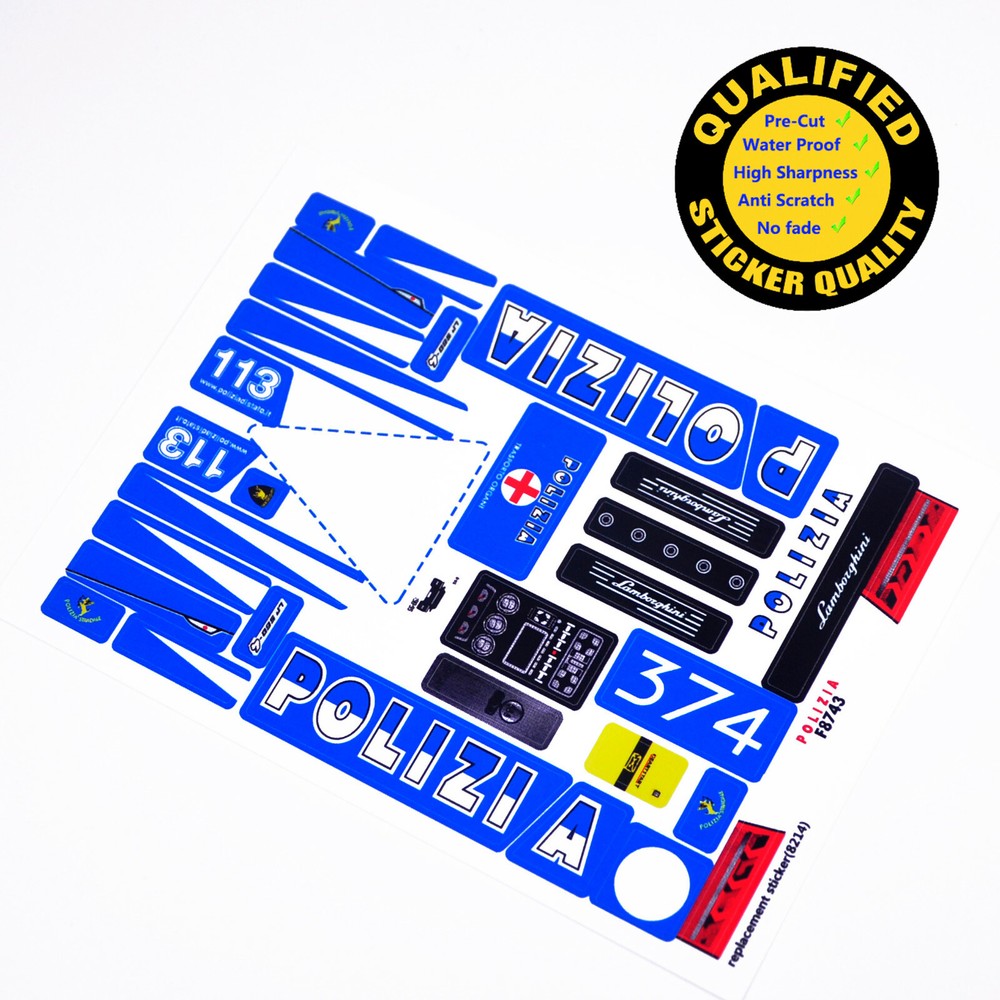 Replacement sticker for set 8214 Precut sticker