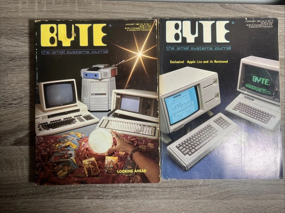 1983 Byte Magazine Lot 12 ISSUES Apple Lisa IIe Computer ibm