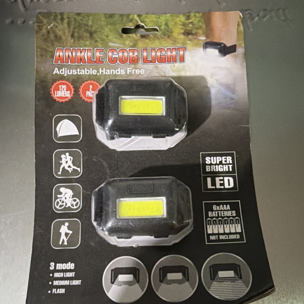 Ankle COB Light Adjustable Hands-Free Super Bright LED 2 Pack 3 Modes
