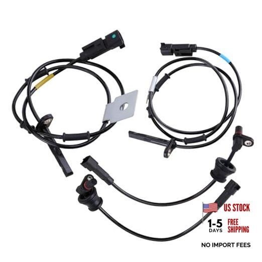 ABS Wheel Speed Sensor 4Pcs Front Rear Right & Left Fit 2010-2017 for Chevy