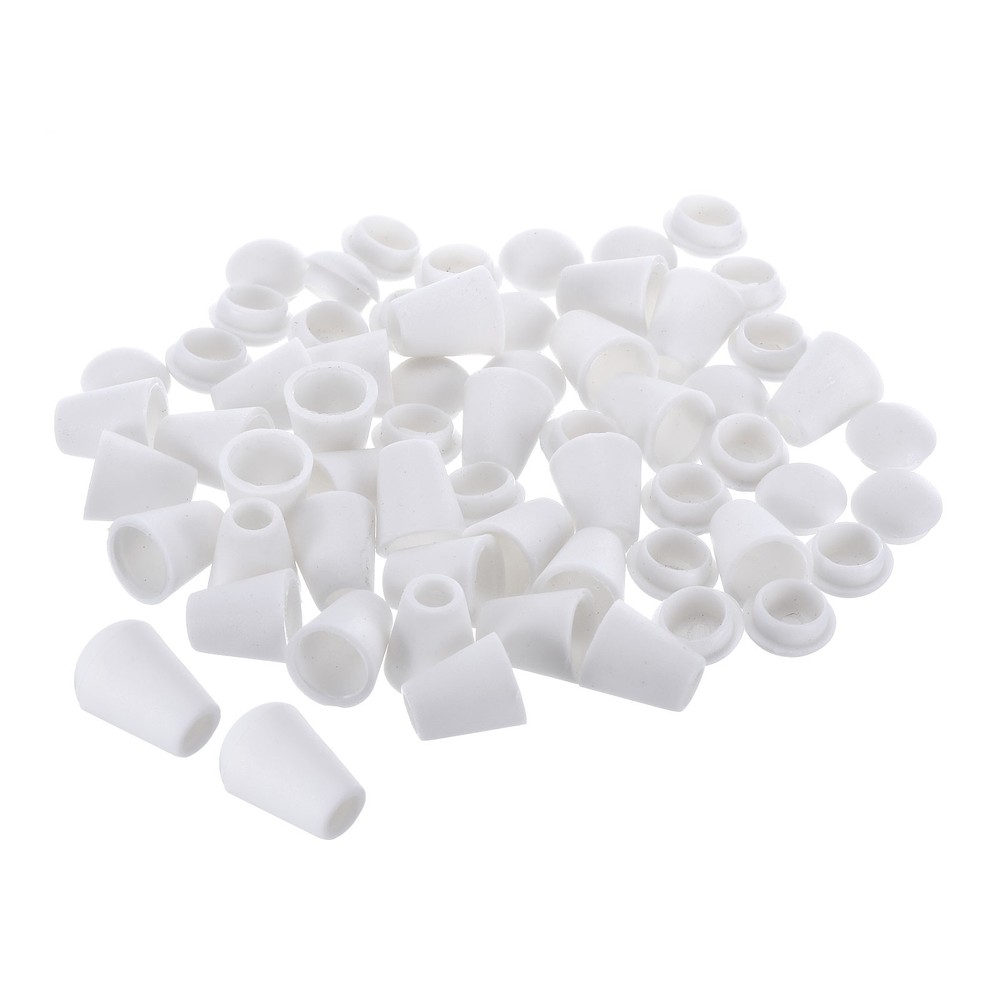 Bell End Stopper, 30 Pack Cord Rope Lock for Drawstring Bag, White