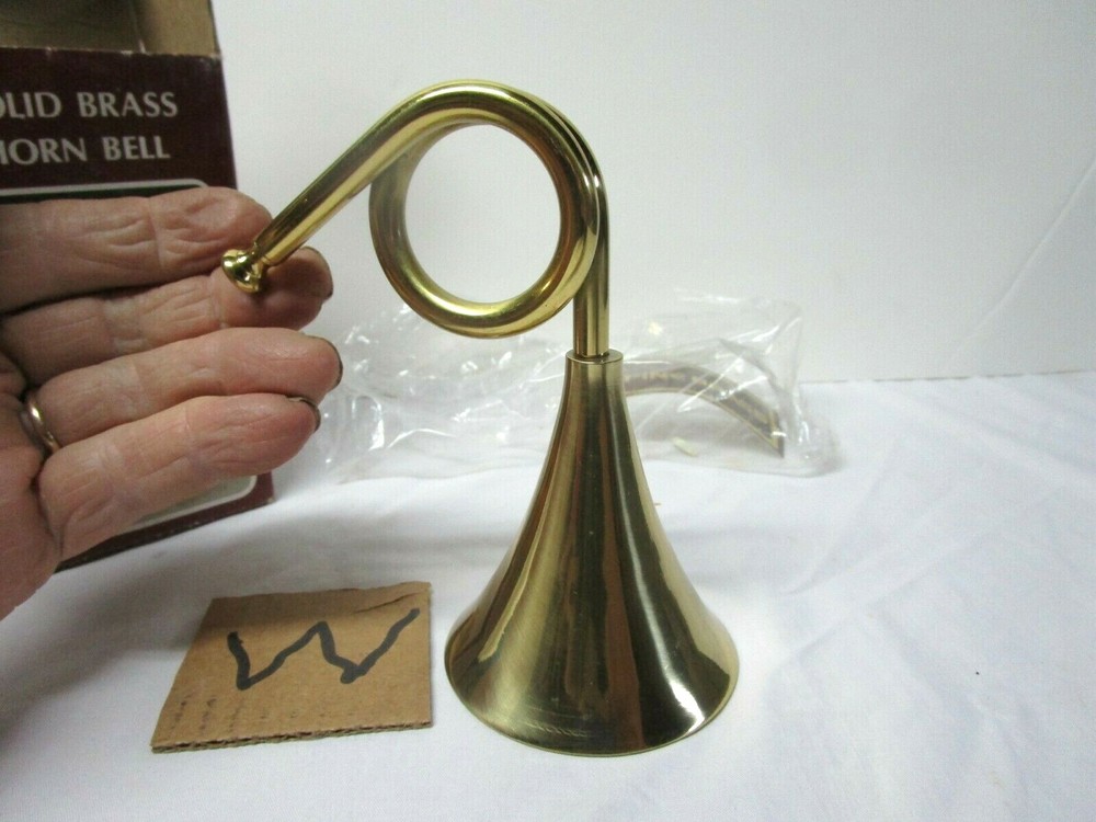 NIP solid brass decorative horn bell