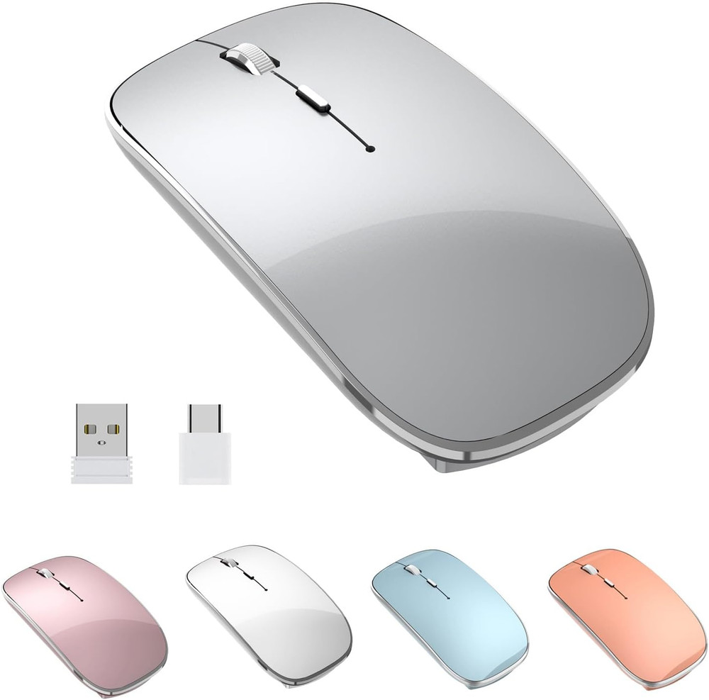 Wireless Mouse Chargeable Portable Silent USB and Type-C Dual Mode Wireless Mous