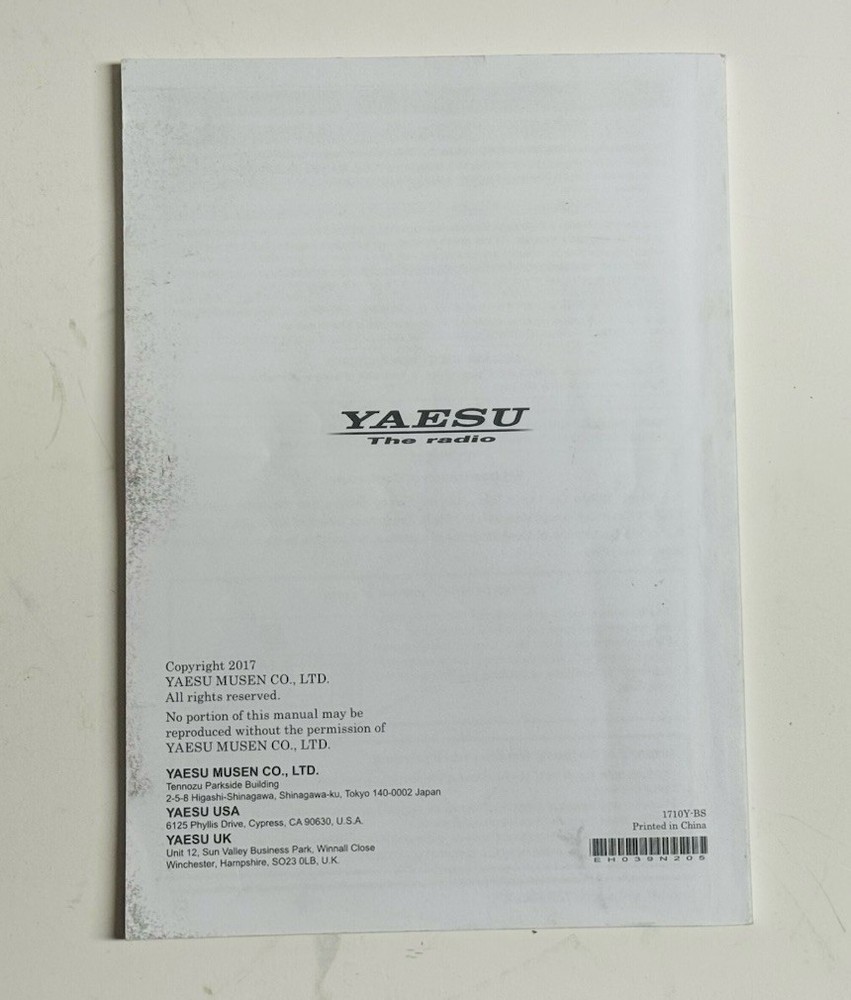 Yaesu FT-2980R/E Operating Manual