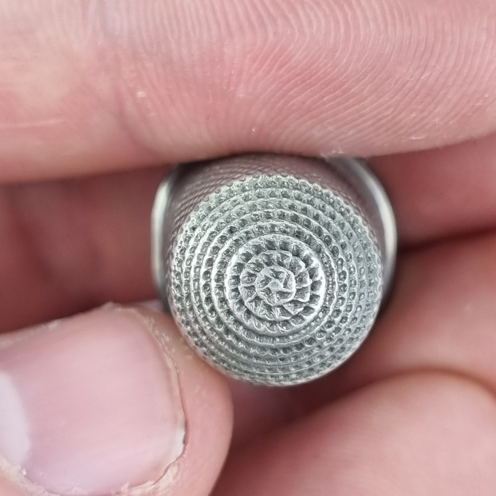 Antique Solid Silver Thimble Birmingham 1916 James Swann