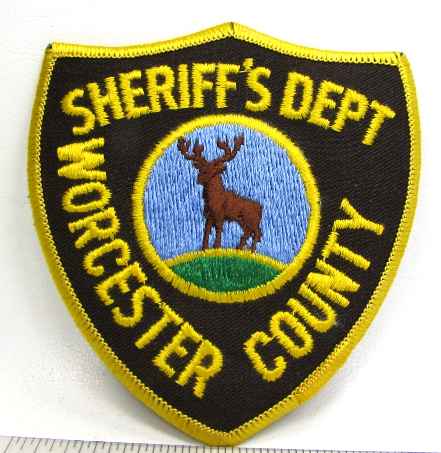 Vintage Worcester Co Massachusetts Sheriff's Dept Jacket Patch First Responder