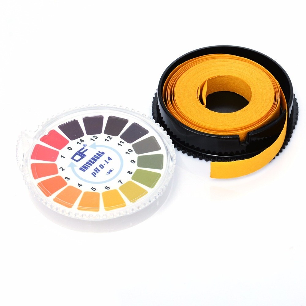 5M pH Test Paper Roll: Alkaline Acid Indicator Meter, 0-14 pH Range