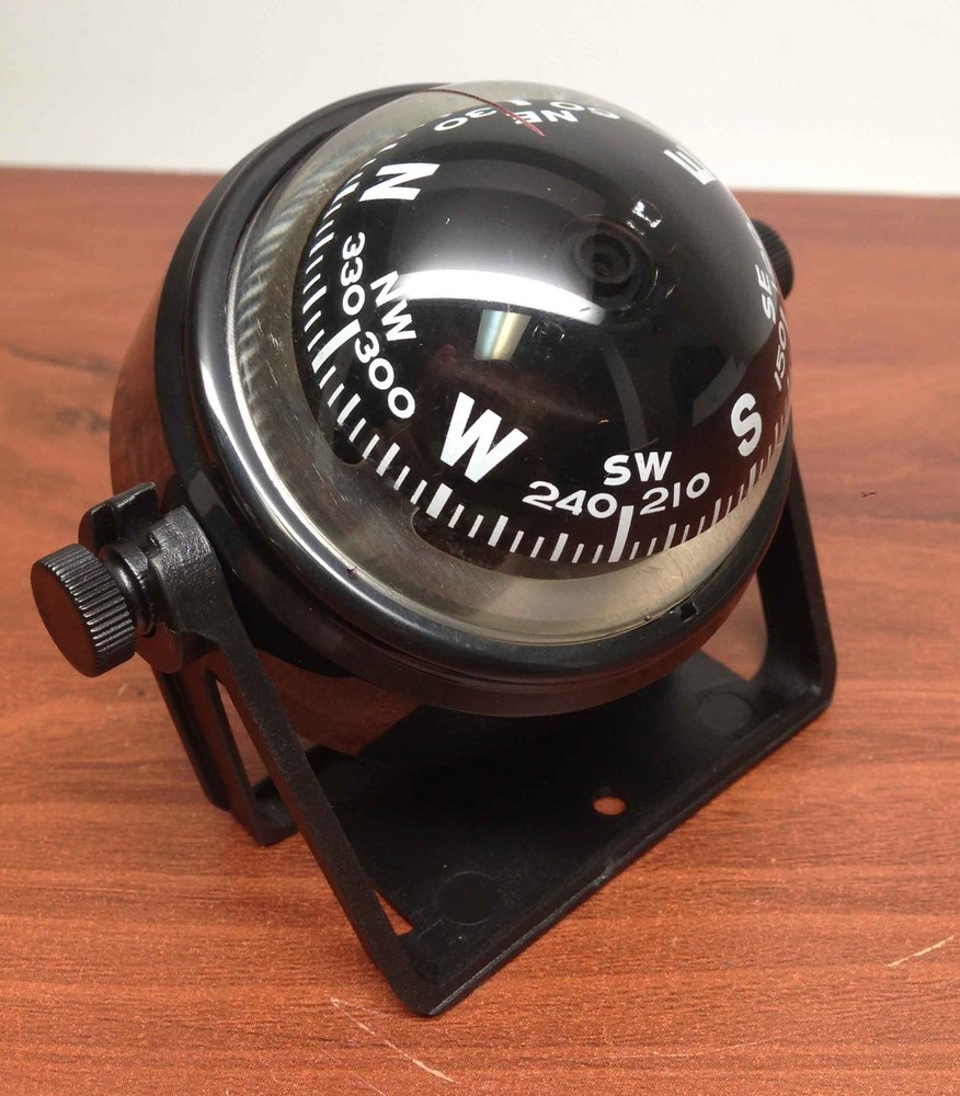 PactradeMarine Boat Sport 2.25" D Compass With Black Bracket Visible Luber Line