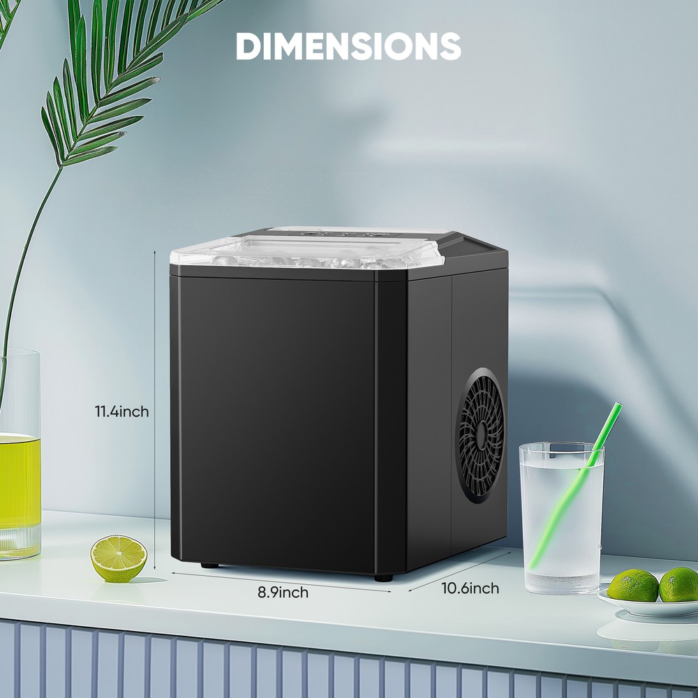 Portable Ice Maker with Self-cleaning Function - Ready in 6 Minutes for 9 Cubes
