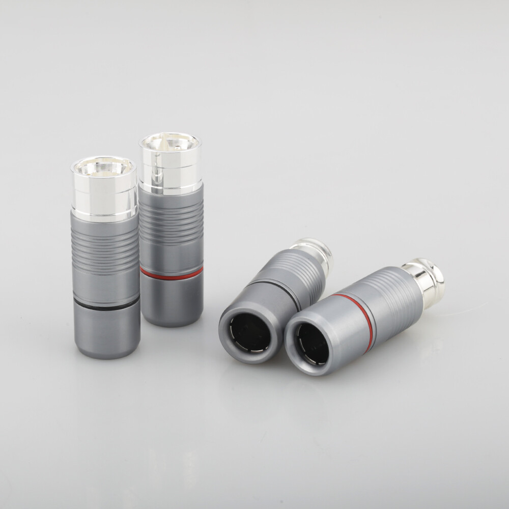 2/4PCS PTFE Insulator Silver Plated Balanced Audio Connector High-end XLR Plug