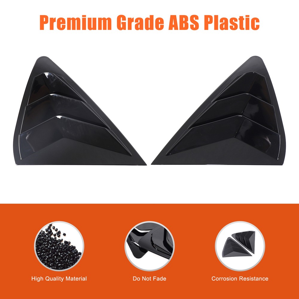 ABS Glossy Black Rear Triangular Louver Trim Panel For BMW X6 2015-2019