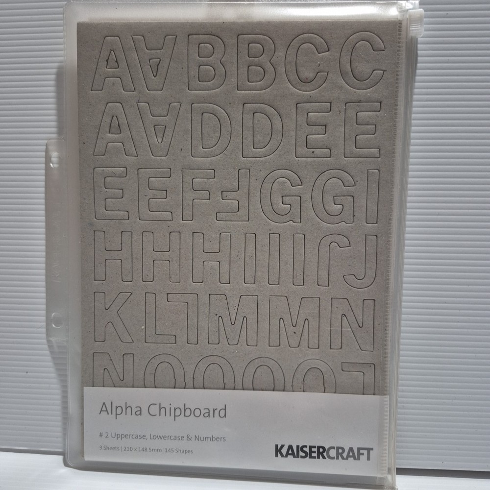 Kaisercraft "Alpha #2" Alpha Chipboard 3 Sheets - Cards Scrapbook