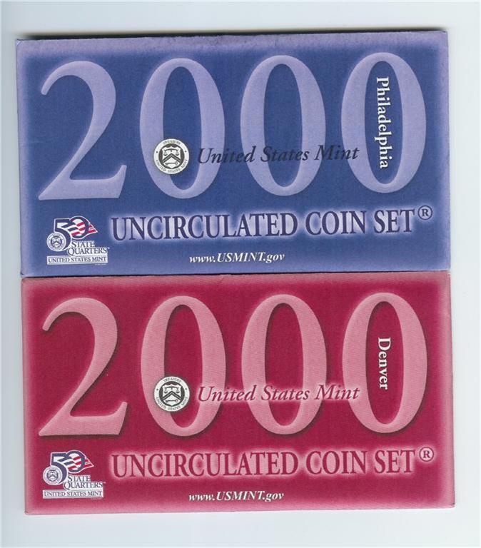 2000 P D Mint Set - Complete - 20 Coins - Mint Fresh