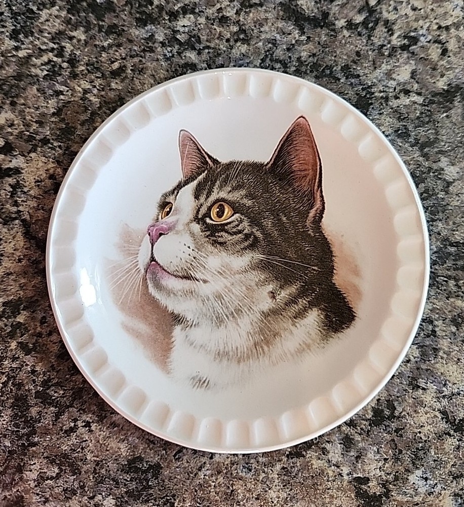 Hoffritz Porcelain Cat Plate 5" Made in England