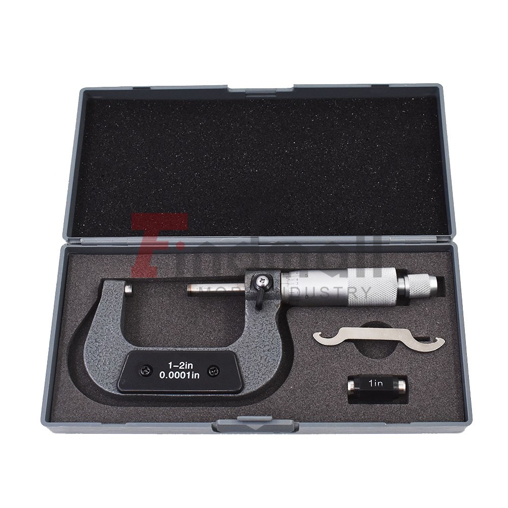 HiGH PRECISION 1 - 2 INCH STANDARD OUTSIDE MICROMETER .0001"