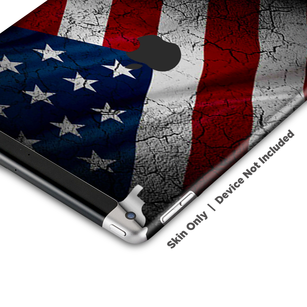 Skins Decal Wrap for Apple iPad 9.7 2017-American Flag distressed wave