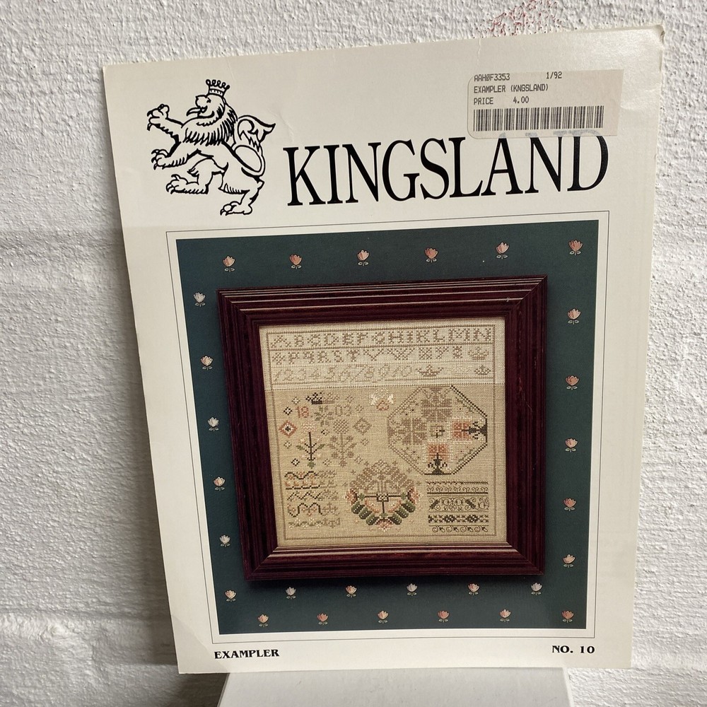 Kingsland 1991 EXAMPLER Cross Stitch Pattern Leaflet No. 10