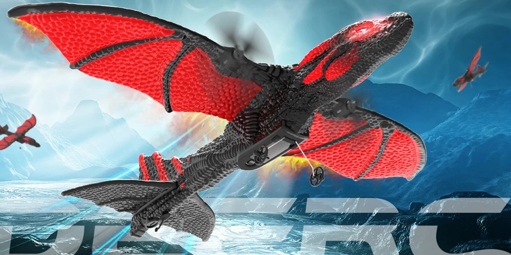 RC FLYING DRAGON W/ Gyro Stabilization Micro Plane 2 Channel 2.4GHZ -RTF-