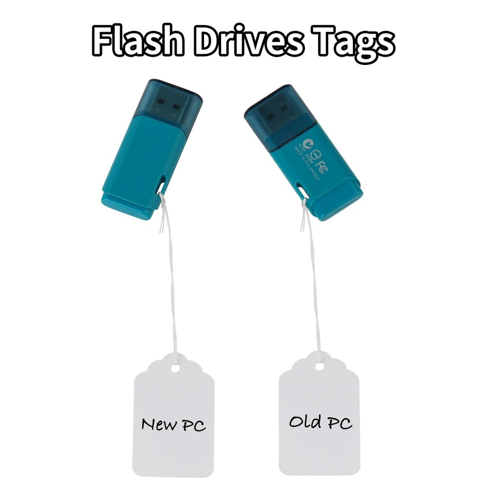 White Price Tags with String Mailing Shipping Tag Label set 1000 PCS