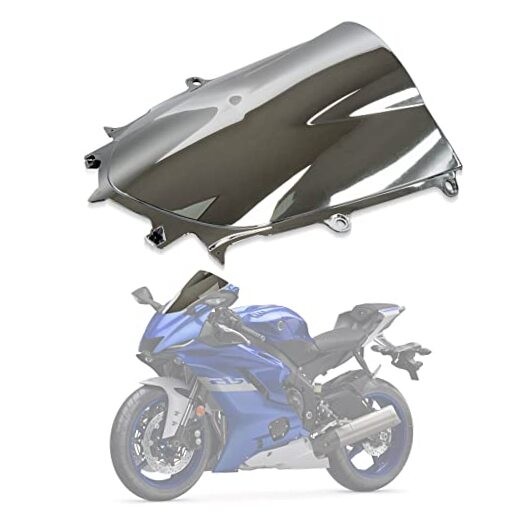 Motorcycle Windshield,  Front Windshield Windscreen for YZF R6 600 2017 Chrome