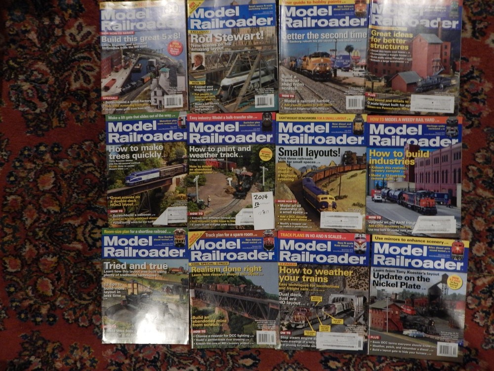 3 years 2012 13 14 Model Railroader magazine 35 issues - missing Apr 2013
