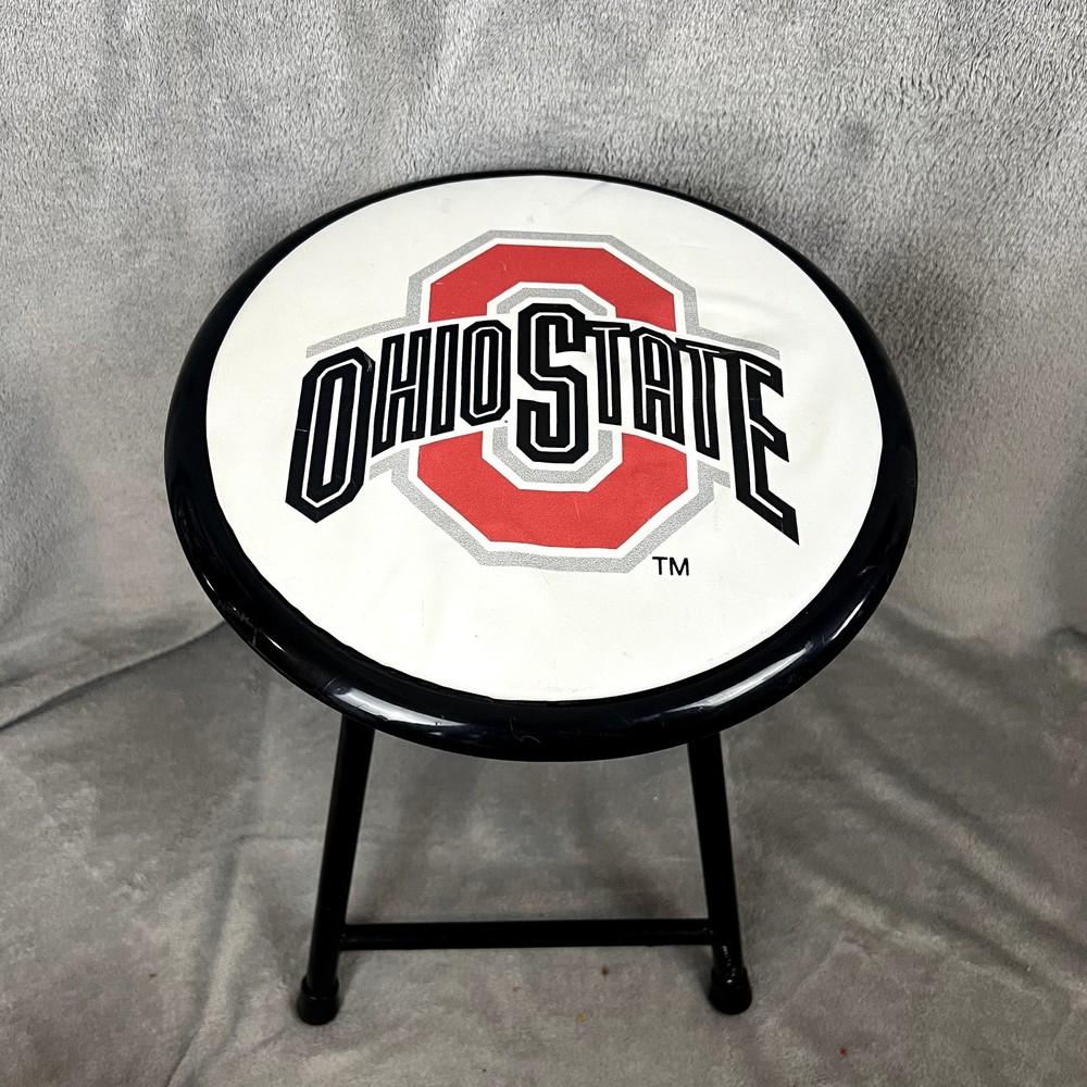 Ohio State Buckeyes Folding Metal Stool