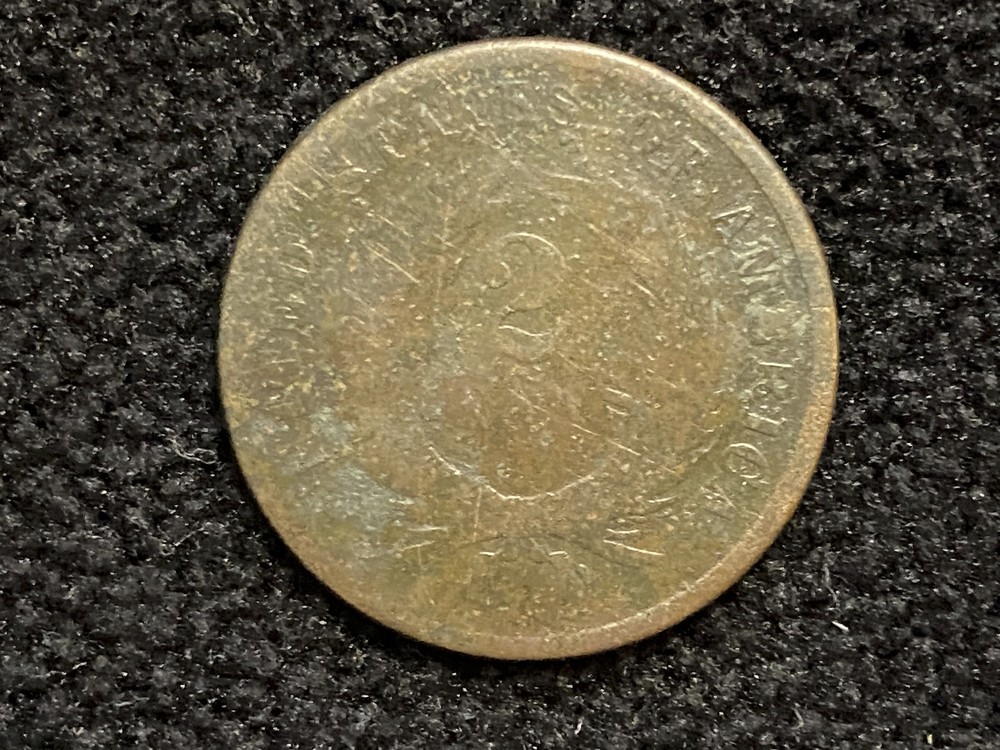 1865 TWO CENT PIECE with FREE shipping z