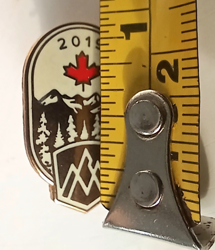 2019 Canada Maple Leaf Winter Train Tour Mountains Trees Olympics Hat Jacket Pin