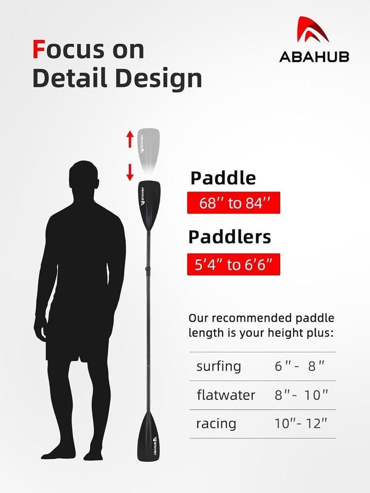 Versatile 4-in-1 SUP & Kayak Paddle - Adjustable Length for Ultimate Performance