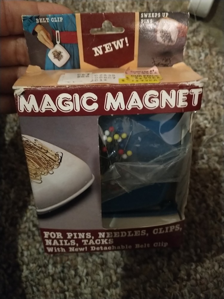 Vtg Magic Magnet For Pins,Needles,Clips,Nails Tacks