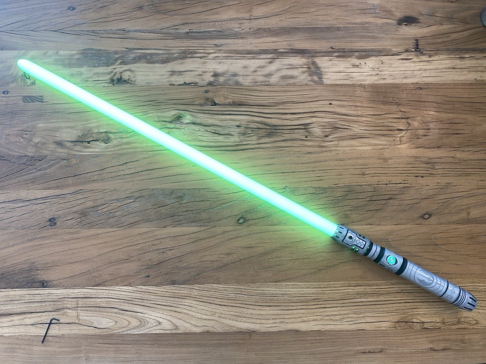 Sabertrio Vektra Custom Light Saber Installed Green Colored Ignition Button CFX