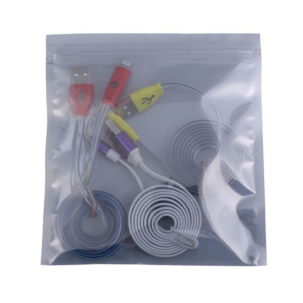 100pc Glossy Translucent CPP Anti-Static Plastic Reclosable Bags 14x15cm 5.5x6in